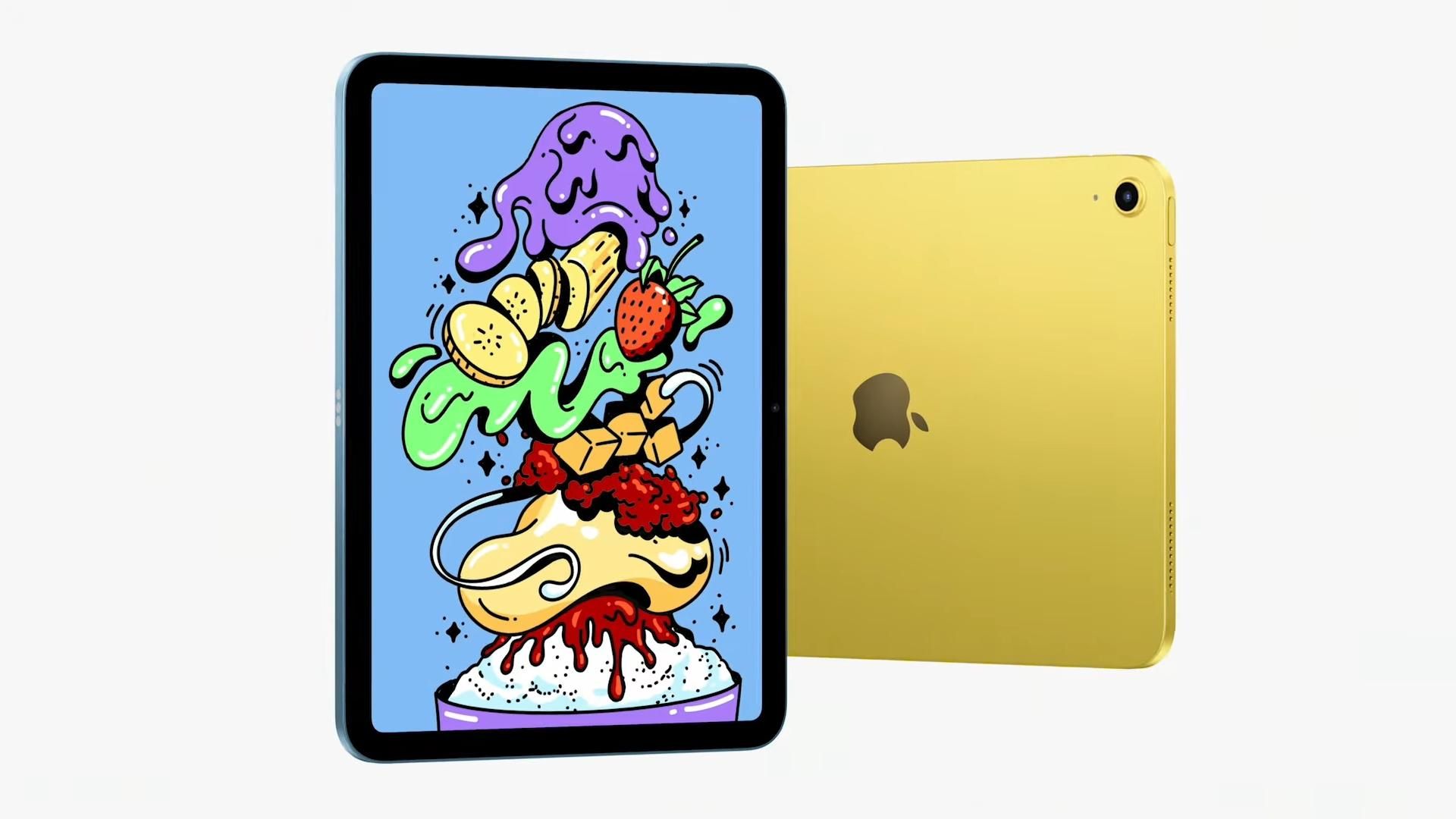 iPad 10 Mavi ve Sarı Dikey ve Yatay